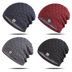 Men's Large Head Thickeden Woolen Warm Ear Protection Cold Hat