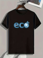 Eco Print Men's Graphic Tee Summer Casual Comfy T-shirt