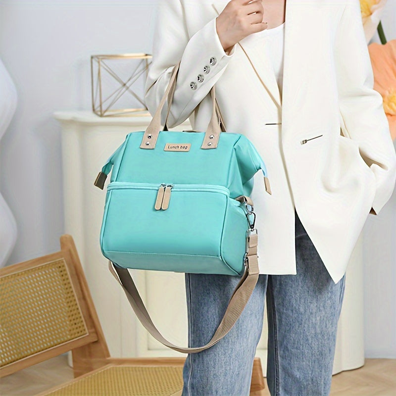 Large Capacity Portable Lunch Bag Insulated Shoulder Crossbody Picnic Camping Ba