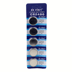 5pcs CR2450 3V Lithium Coin Cell Batteries