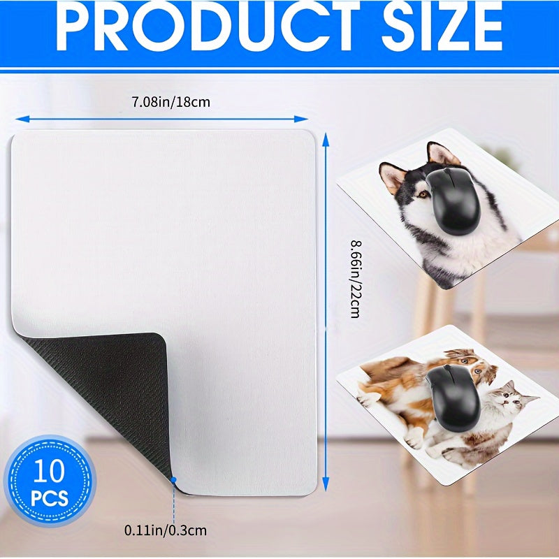 Blank Mouse Pad DIY Print Mouse Pad 10/30/50pcs