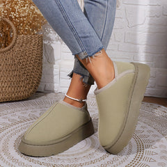 Women's Plush Lined Snow Boots Warm Furry Winter Shoes