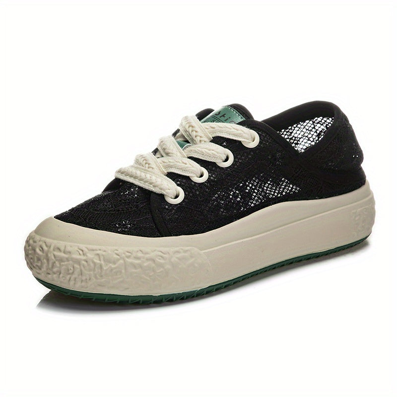 Women's Mesh Breathable Thick Bottom Board Shoes Comfortable Sport Shoes