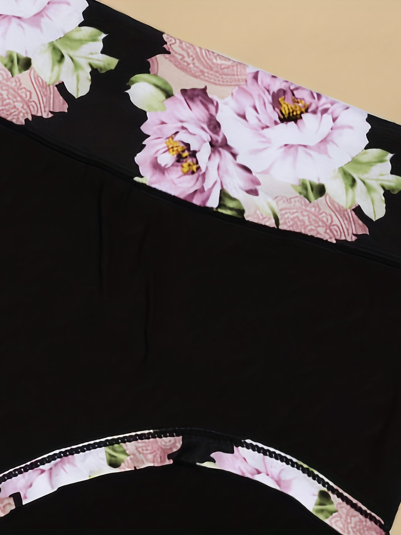 6 Pack Plus Size Floral Print High Rise Panties Set