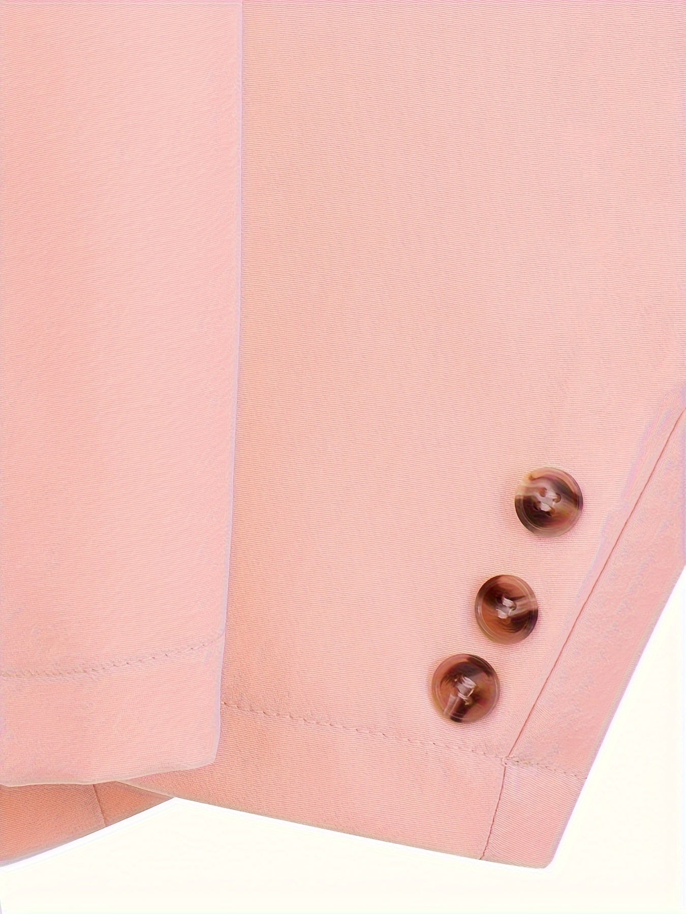  Solid Long Sleeve Lapel Collar Blazer