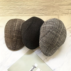 Outdoor Retro Casual Plaid Beret For Men