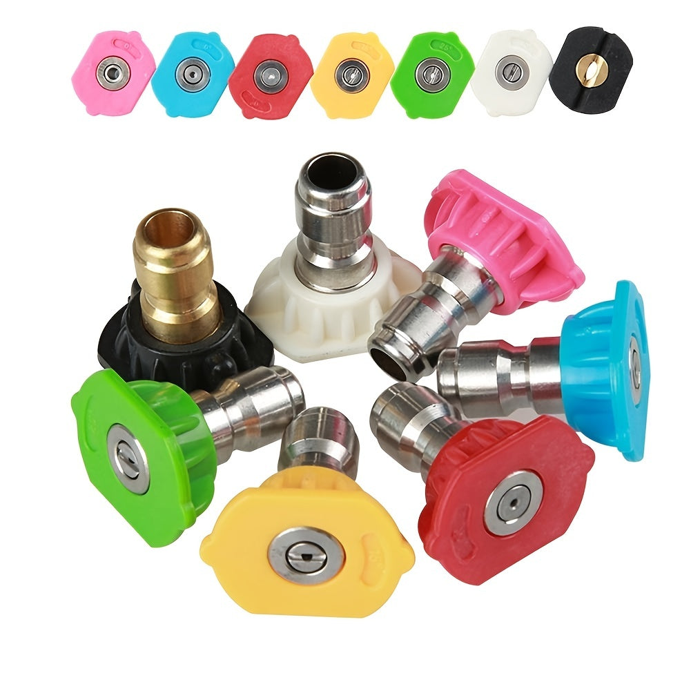 7pcs Pressure Washer Accessories Kit with Spray Nozzle Tips Coupler