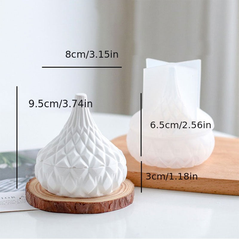 Round Concrete Jewelry Mold Resin Storage Silicone Mold