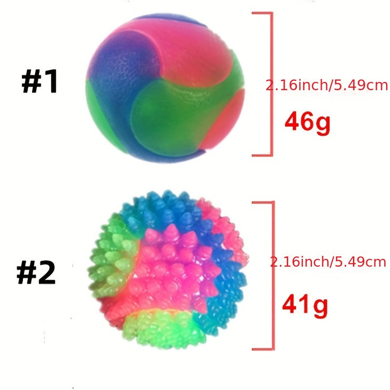 Glow Dog Chew Ball Toy Flashing Elastic Ball Pet Toys