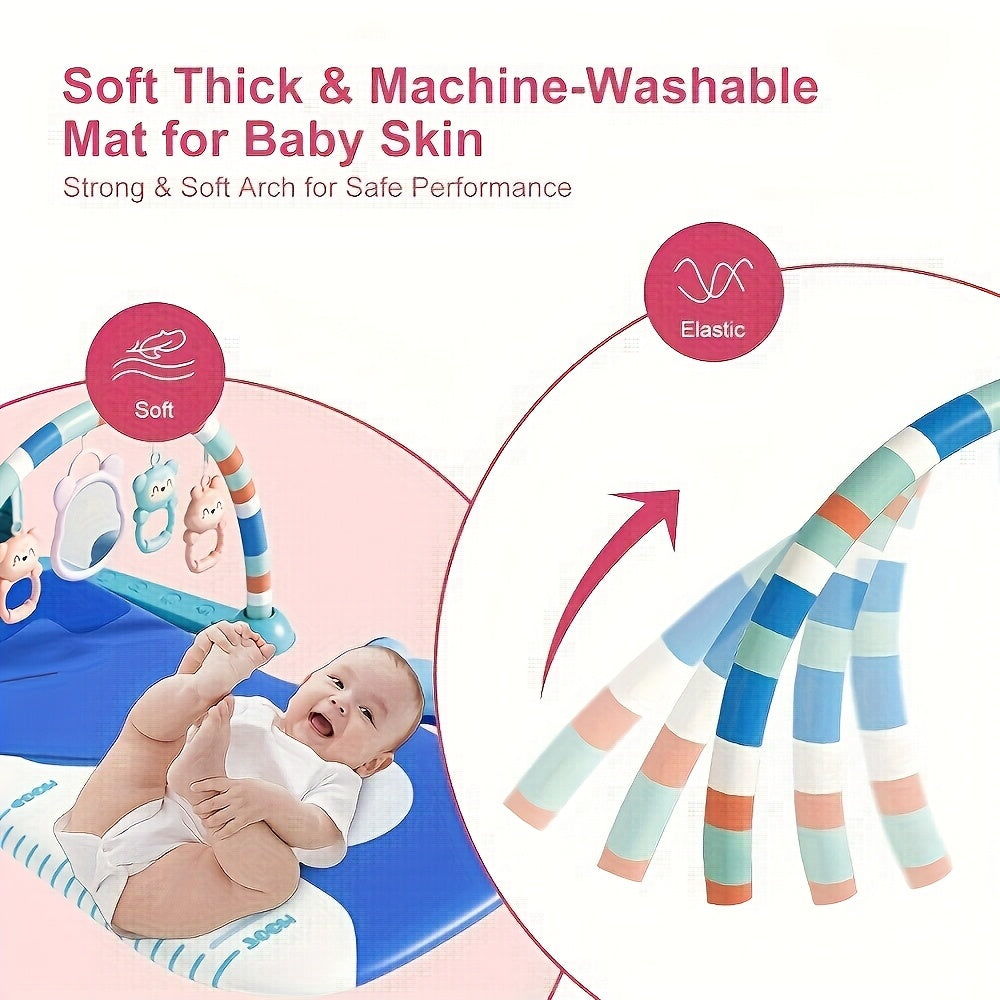 5pcs Infant Educational Game Mat Set w/ Handheld Game Mat & Music Pedal Piano