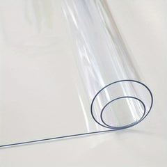 Polyester Square Tablecloth Desk Mat Clear PVC Table Cover