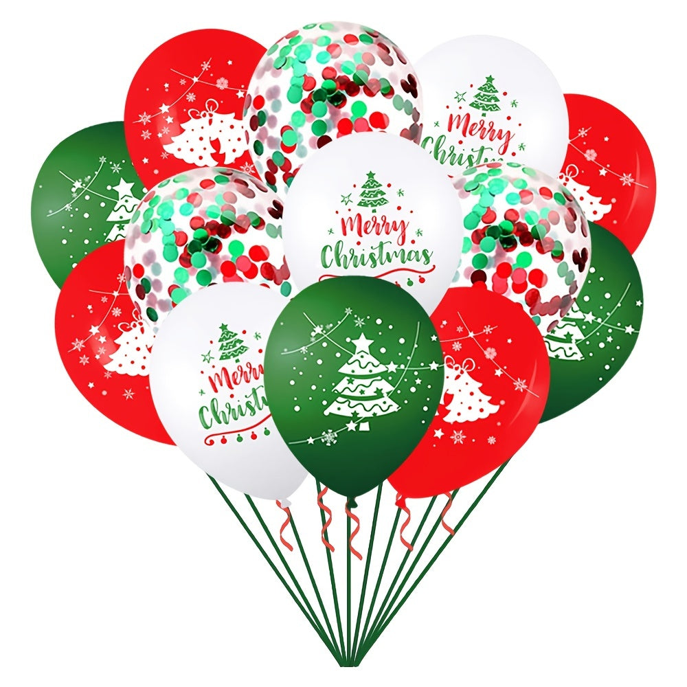 16pcs Christmas Balloon Sequins Set 30 48 Cm Decorative Balloons