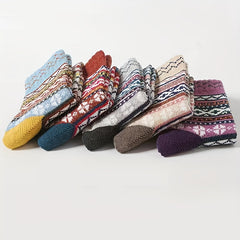 Geometric Pattern Women's Mid Tube Socks