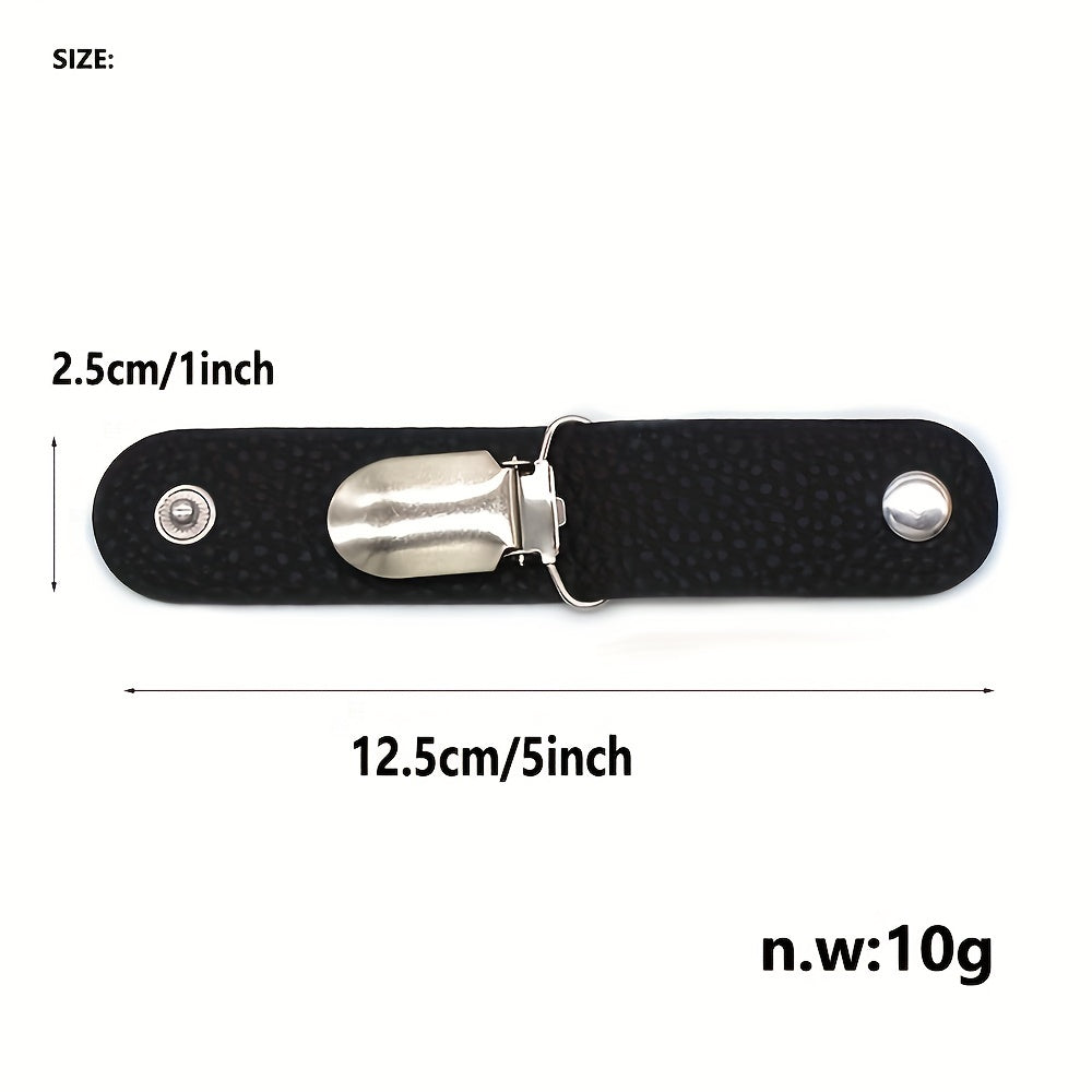 2pcs PU Leather Hat Clip For Travel Handbag Luggage Hat Keeper