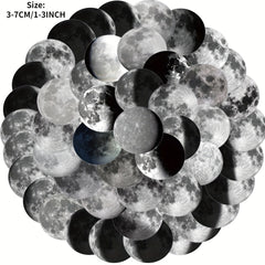 50pcs Moon Phase Series Graffiti Stickers for Motorcycles Laptops Desktops