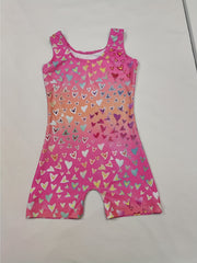 Gradient Heart Ballet Leotard for Girls