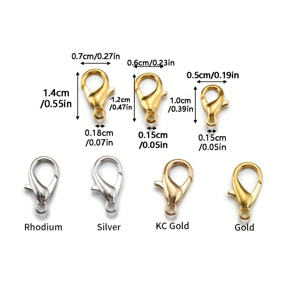 100pcs Lobster Clasps Bracelet Necklace DIY Hooks Chain Closure Jewelry Making