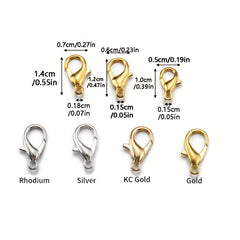 100pcs Lobster Clasps Bracelet Necklace DIY Hooks Chain Closure Jewelry Making