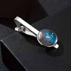 Cloud Star Glass Metal Tie Clips for Men