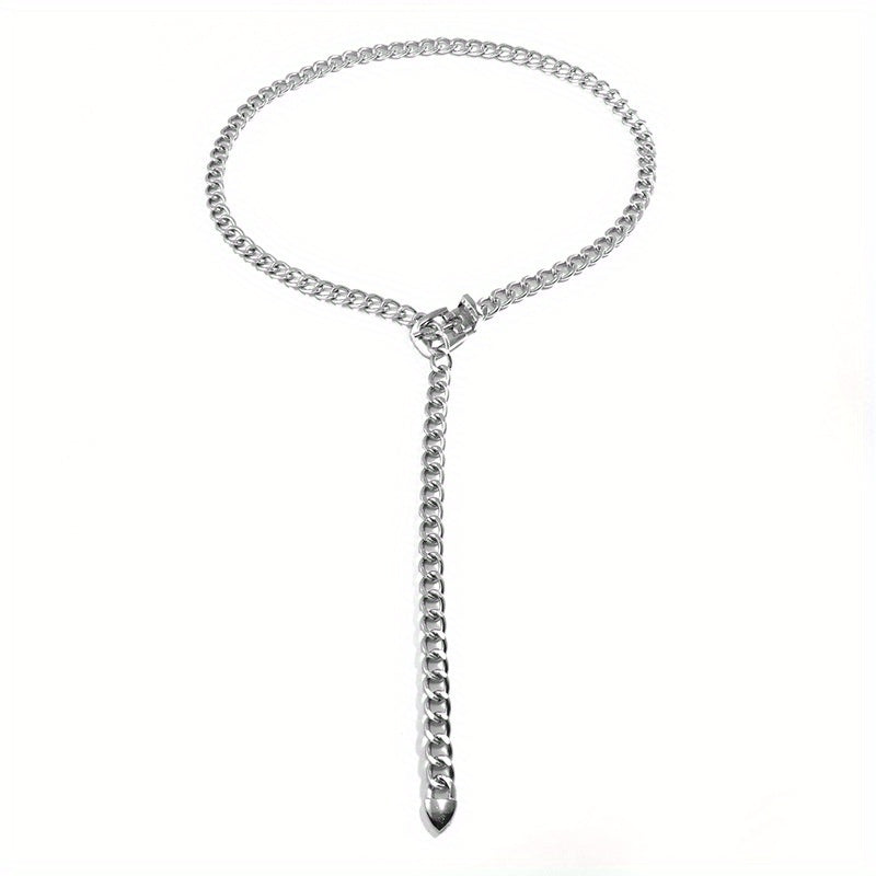 Punk Waist Chain Metal Tassel Dress Girdle For Women