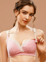 Lace Wireless Nursing Bra - Comfy & Breathable
