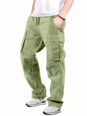 Men's Straight Leg Cargo Pants with Flap Pockets