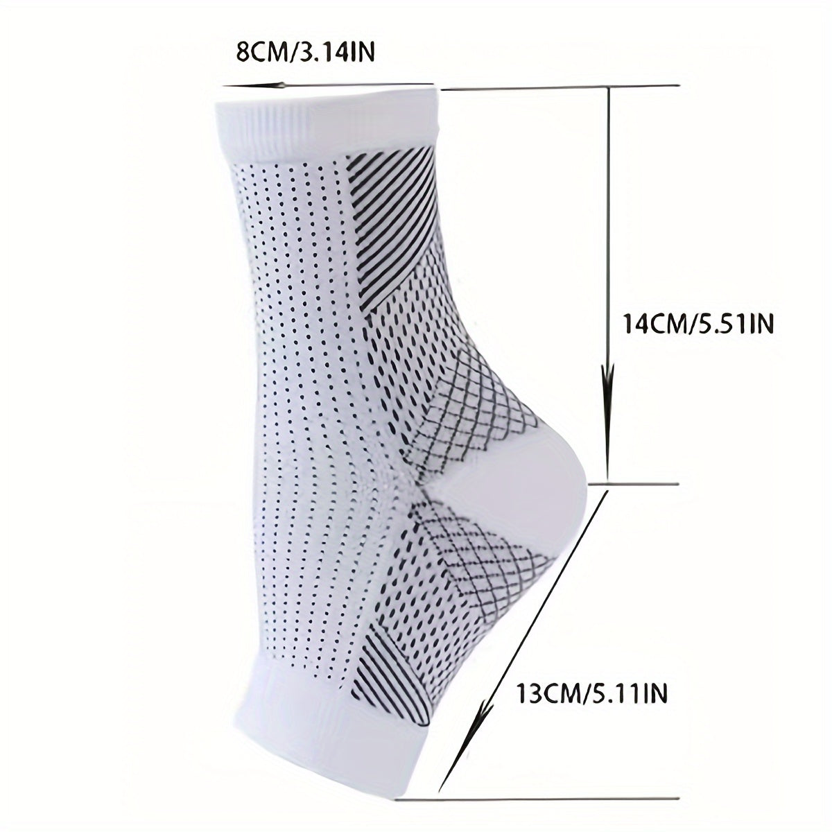3 Pairs Toeless Compression Socks Plantar Fasciitis Ankle Sleeves