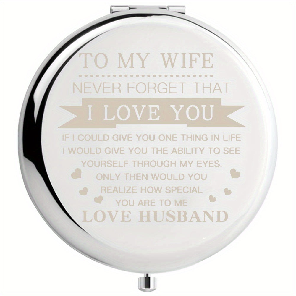 Romantic Compact Mirror for Wife - Mothers Birthday Gift