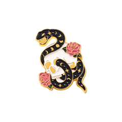 Gothic Snake Enamel Pins Horror Animal Lapel Pin