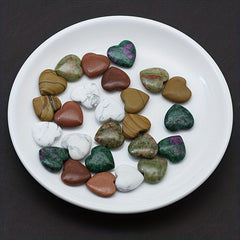 5pcs Natural Crystal Love Heart Shaped Yoga Stone Healing Crystal
