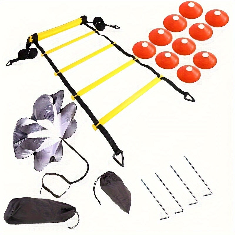 Agility Ladder Set with Obstacles and Bag