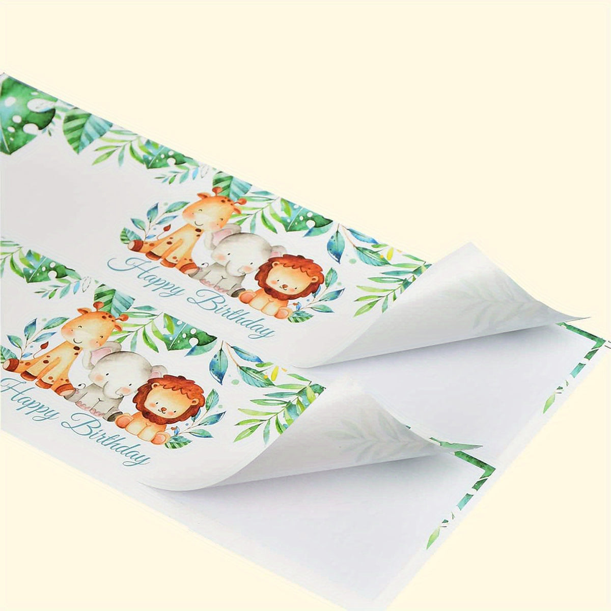 Animal Birthday Water Bottle Stickers 10pcs