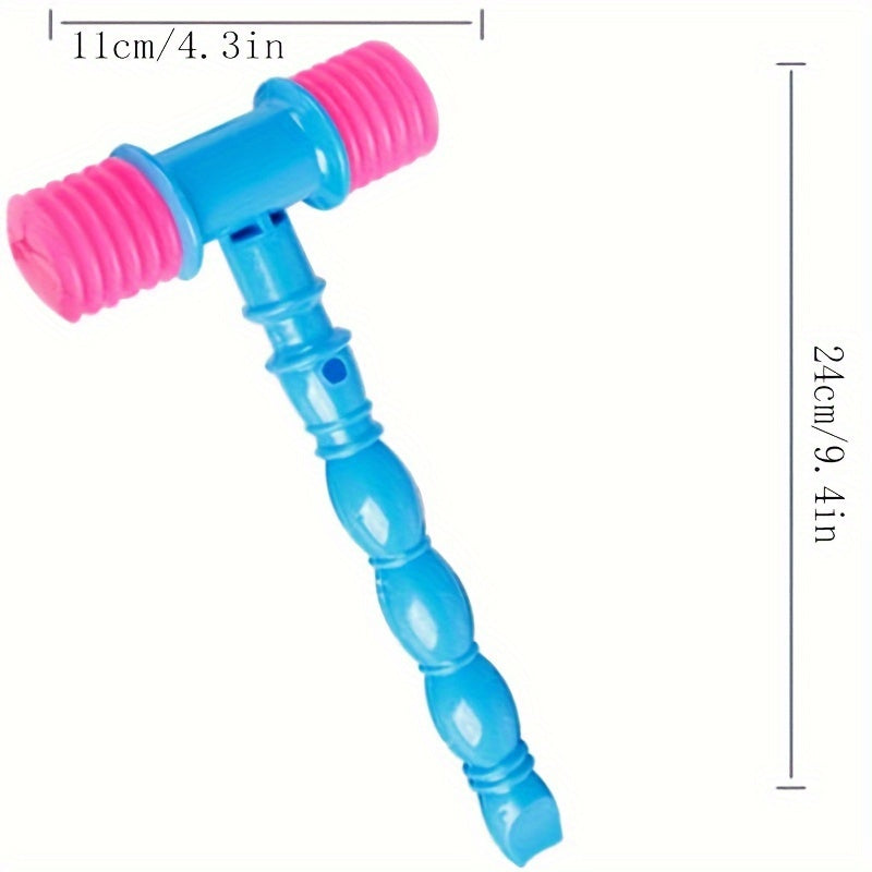 3pcs Rubber Hammer Squeak Toys Fun Plastic Percussion Carnival Circus Gift