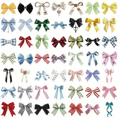 50pcs Colorful Bow Stickers Vinyl Decals Scrapbooking Laptops Water Bottles More