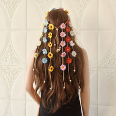 Boho Daisy Hair Rope Hippie Style Headband Women