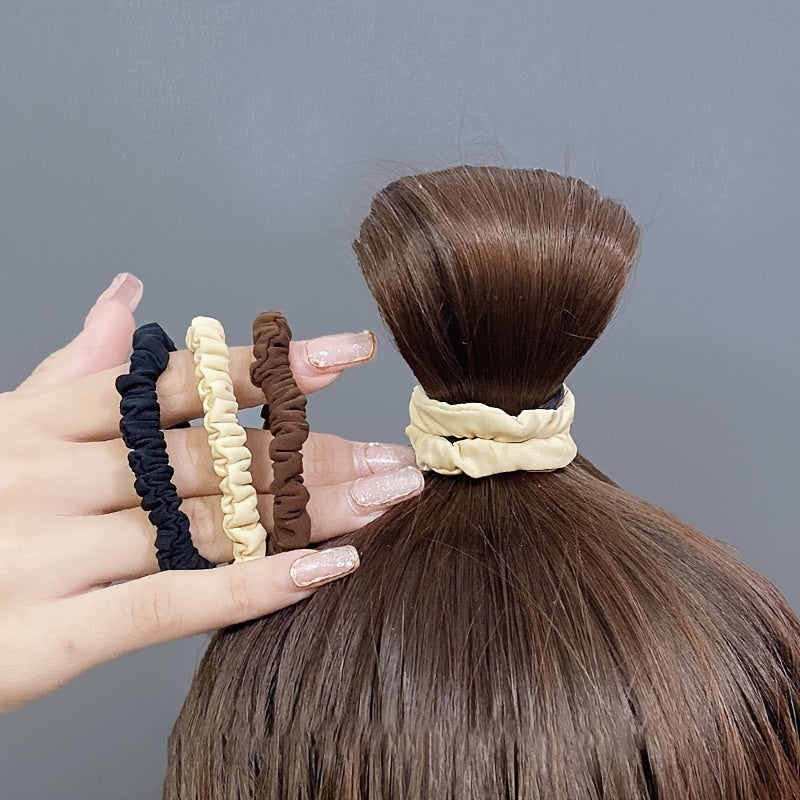 Mini Thin Elastic Hair Bands Skinny Hair Ties Ropes Ponytail Holders