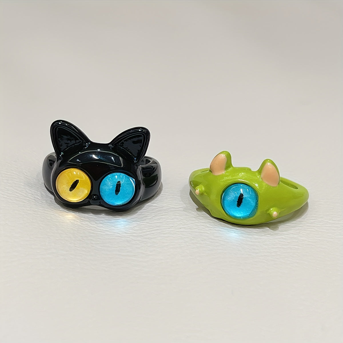 Girls Boys Teen Retro Cat Eyes Ring Jewelry Accessories For Gift Party