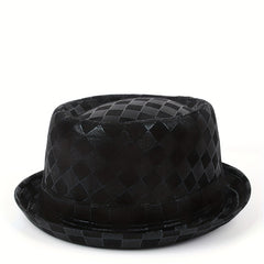 Cotton Blend Wide Brim Fedora Hats for Party Meeting