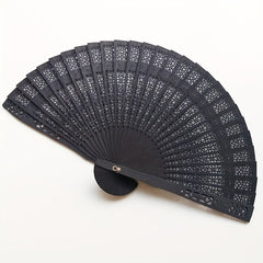 Flower Wooden Fan for Wedding Events Supplies