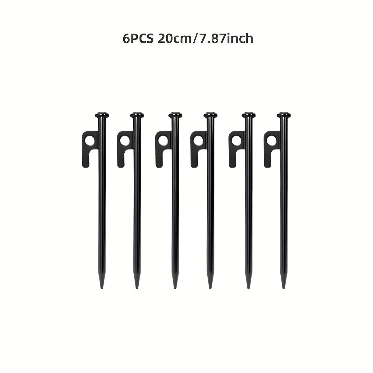 6pcs Heavy Duty Tent Stakes Steel Ground Nails for Camping