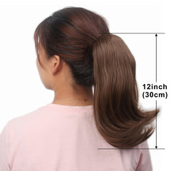 Blonde Curly Ponytail Extension Hairpiece Short Bun Extensions Accessories