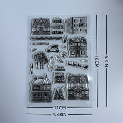 Christmas Blessing Words Clear Stamp for Card Making & Photo Album Decoration