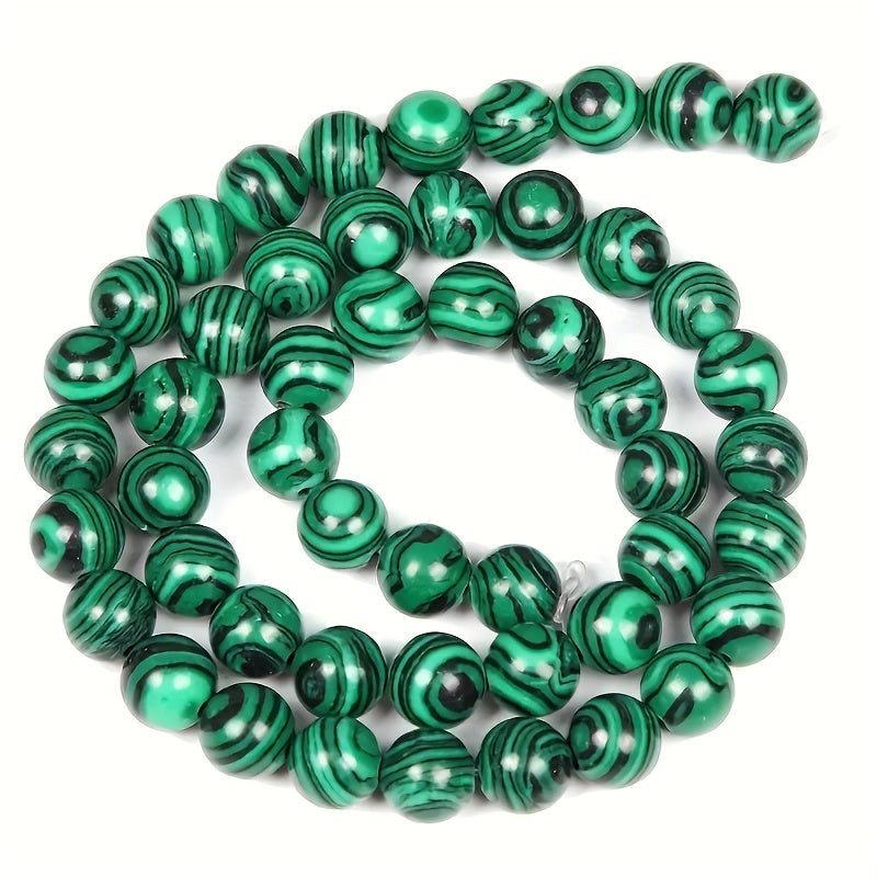 6 8 10mm Green Malachite Stone Beads DIY Bracelet Necklace