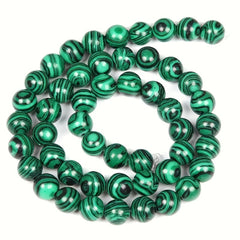 6 8 10mm Green Malachite Stone Beads DIY Bracelet Necklace