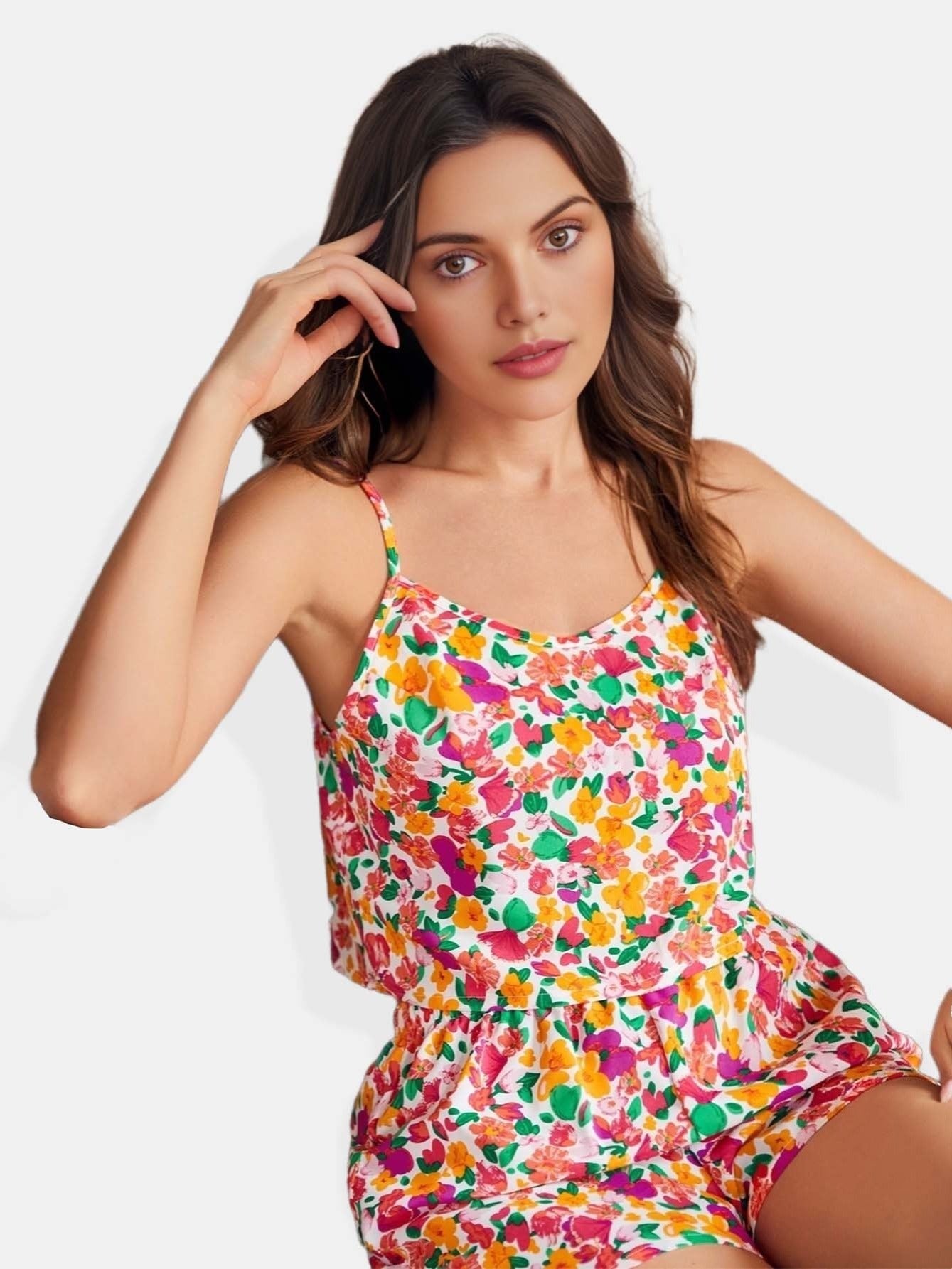 Women's Floral Print Pajama Set