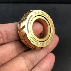 Golden T Adapter Ring Fidget Spinner for Stress Relief Durable Metal