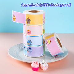 Cartoon Name Stickers for Preschool Students