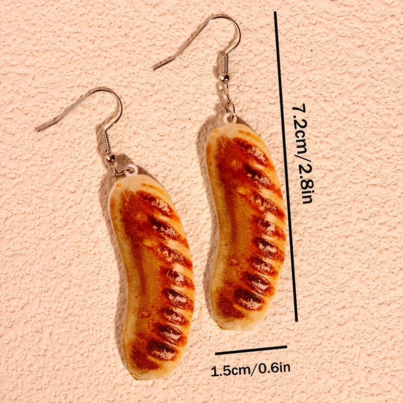 Indian Fries Sausages Ribs Coffee Horns Bags Ice Cream Dangle Earrings