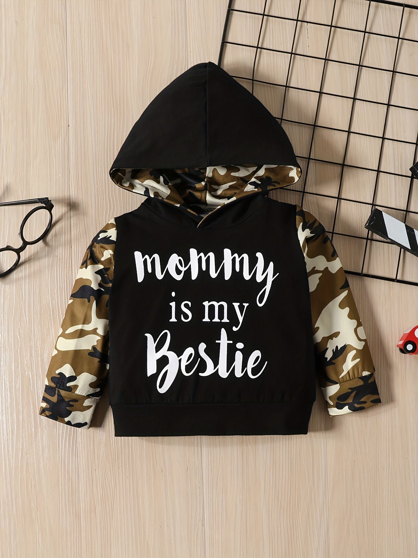 Camouflage Block 2pcs Outfit Toddler Baby Boys Hoodie Pants Set