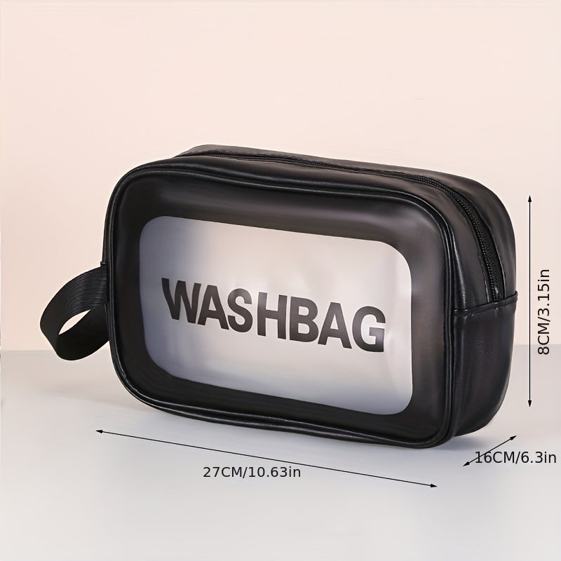Transparent Waterproof Cosmetic Bag Hangable Makeup Storage Organizer